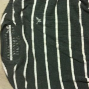 American Eagle Men's Prep Fit Sweater Long Sleeve Grey